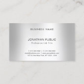 Modern Silver Kijk uit Professional Elegant Trendy Visitekaartje (Achterkant)