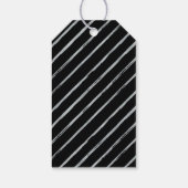 Modern Silver Lettering Party Favor Dank je cadeau Cadeaulabel (Achterkant)