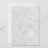 Modern Silver Lijst en marmer Kijk Wedding Kaart (Achterkant)