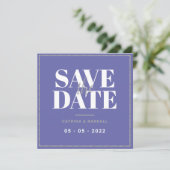 Modern Silver Lijst Wedding Save the Date Kaart (Staand voorkant)