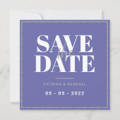 Modern Silver Lijst Wedding Save the Date Kaart (Voorkant)