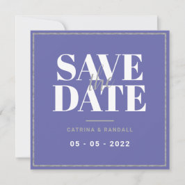 Modern Silver Lijst Wedding Save the Date Kaart