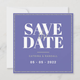 Modern Silver Lijst Wedding Save the Date Kaart