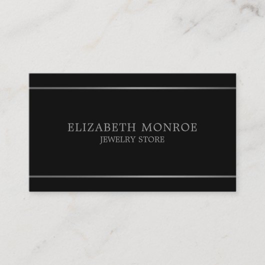 Modern Silver Lined, juwelier Visitekaartje (Voorkant)