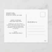 Modern Silver Merry Christmas Heart Script 5 Foto Feestdagenkaart (Achterkant)