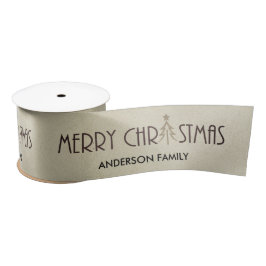 MODERN SILVER MERRY CHRISTMAS HOLIDAY CUSTOM SATIJNEN LINT