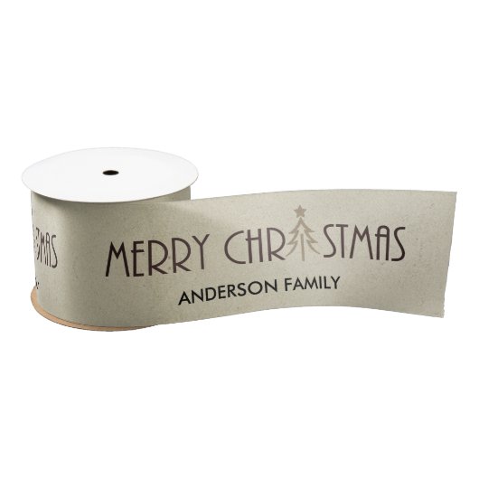 MODERN SILVER MERRY CHRISTMAS HOLIDAY CUSTOM SATIJNEN LINT (Spoel)