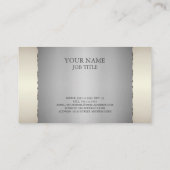 Modern Silver Metal gegoten Visitekaartje (Achterkant)