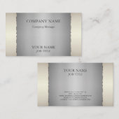 Modern Silver Metal gegoten Visitekaartje (Voorkant / Achterkant)