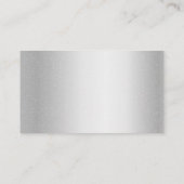 Modern Silver Metal Optometrist Visitekaartje (Achterkant)