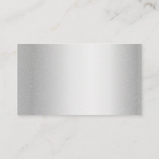 Modern Silver Metal Optometrist Visitekaartje (Achterkant)