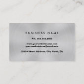 Modern Silver Metal Professional Visitekaartje (Achterkant)