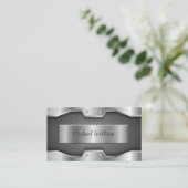 Modern Silver Metal Professional Visitekaartje (Staand voorkant)