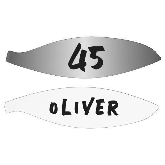 Modern Silver Metallic Player Name Number Basketbal (Panelen)