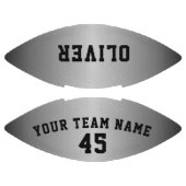 Modern Silver Metallic Player Team Name Number American Football (Panelen)