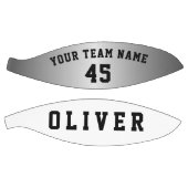 Modern Silver Metallic Player Team Name Number Basketbal (Panelen)