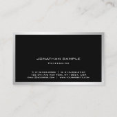Modern Silver Professional Elegant Eenvoudige Sjab Visitekaartje (Achterkant)
