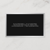 Modern Silver Professional Elegant Eenvoudige Sjab Visitekaartje (Achterkant)