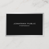 Modern Silver Professional Elegant Eenvoudige Sjab Visitekaartje (Voorkant)
