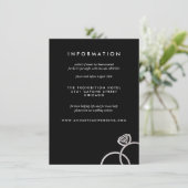 Modern Silver Rings Trouwinformatie Kaart (Staand voorkant)