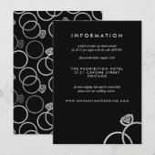 Modern Silver Rings Trouwinformatie Kaart (Voorkant / Achterkant)