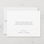 Modern Silver Script 4 Photo Collage Wedding Bedankkaart (Achterkant)