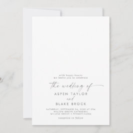 Modern Silver Script Design Your Own Wedding Kaart