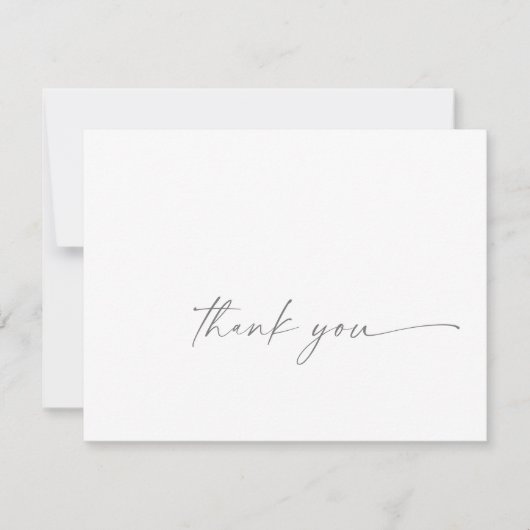 Modern Silver Script - Hartelijk dank Bedankkaart (Voorkant)