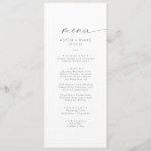 Modern Silver Script Weddenrenmenu Menu (Voorkant)