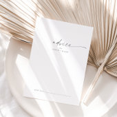 Modern Silver Script Wedding Advice Kaart