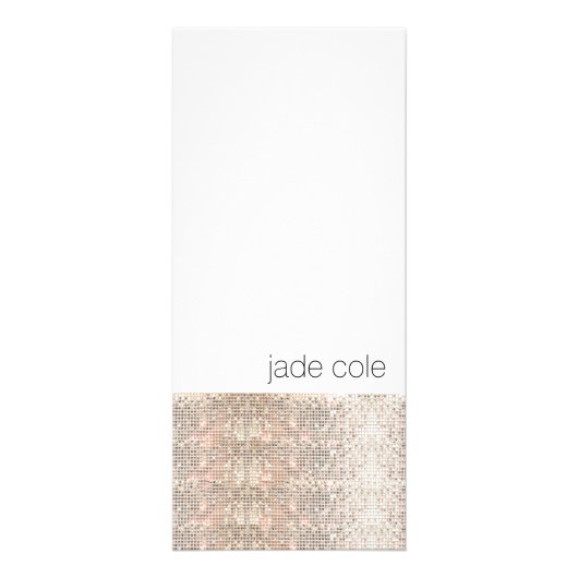 Modern Silver Sequins Beauty Salon Reclamekaart (Voorkant)