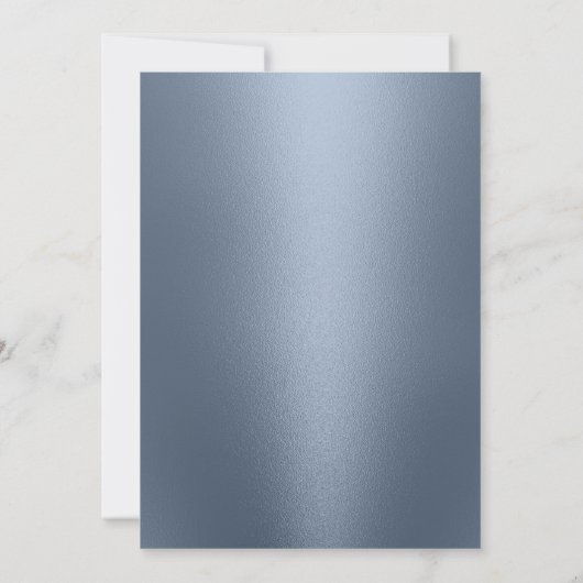 Modern Silver Snowflake Dusty Blue Winter Sweet 16 Kaart (Achterkant)