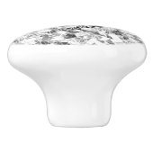 Modern Silver Sparkle Keramische Knop (Zijkant)
