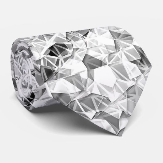 Modern Silver Sparkle Stropdas (Opgerold)