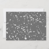 Modern Silver Splash Merry-kerstfotokaart Feestdagenkaart (Achterkant)