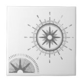 Modern Silver Starburst Celestial Design Tegeltje (Voorkant)