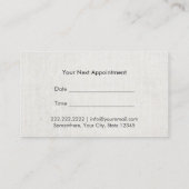 Modern Silver Stippen Beauty Salon Appointment Afsprakenkaartje (Achterkant)