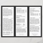 Modern Silver Stripe Hair Salon Tri-Fold Brochure (Achterkant)