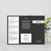 Modern Silver Stripe Hair Salon Tri-Fold Brochure (Staand voorkant)
