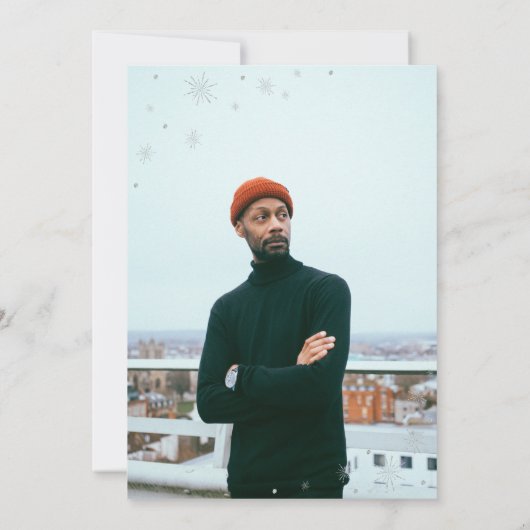 Modern Silver Surprise - Adult Birthday Party Kaart (Achterkant)