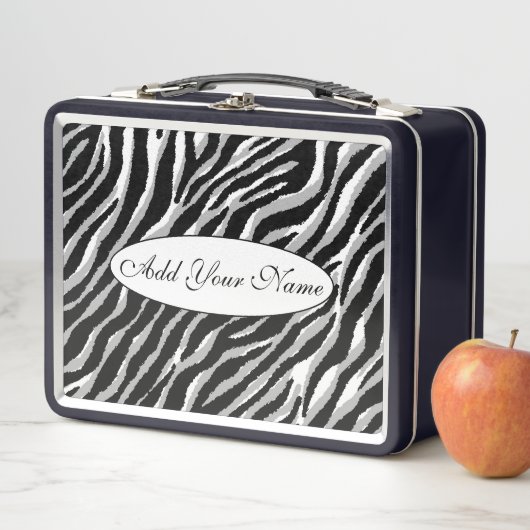 Modern Silver Tiger voegt Jouw tekst toe (In situ)