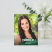 Modern Silver Typography 2023 Photo Afstuderen Briefkaart (Staand voorkant)