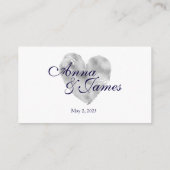 Modern Silver Wedding Registry Kaart (Achterkant)