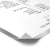 Modern Silver & White Business Pricing Menu Poster (Hoek)