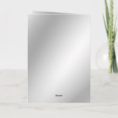 Modern Silver White Rose Man 25e Jubileum Kaart (Achterkant)