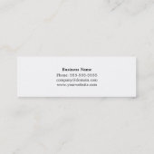 Modern Silver White Texture Interior Designer Mini Visitekaartje (Achterkant)