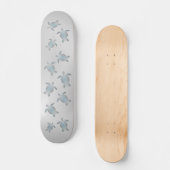 Modern Silver Zee Turtles Coastal Persoonlijk Skateboard (Voorkant)