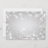 Modern SilverBokeh Lights Holiday Uitnodiging (Achterkant)