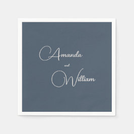 Modern Simimity Navy Blue Wedding Servet