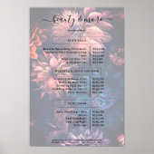 Modern Simpe Floral Boho Salon Price List Poster (Voorkant)